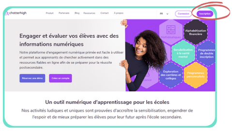 Créez votre compte ChatterHigh